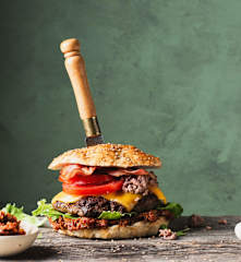 Saftige Goldrausch-Burger