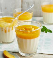 Pannacotta au coulis de mangue