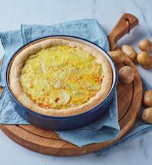 Torta salata patate e cipolle