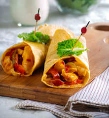 Tortillas di pollo glassato