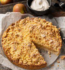 Tarte aux pommes façon crumble