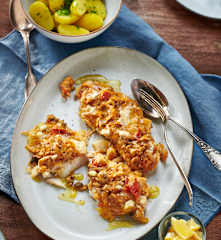 Versteckter Fisch mit Salzkartoffeln