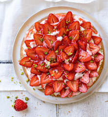 Tarte aux fraises et noisettes