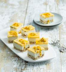 Passionfruit and coconut slice