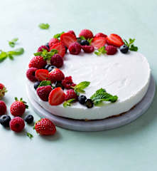Cheesecake ligero con frutos rojos