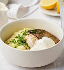 Purée de Pommes de Terre et Poireaux au Cabillaud