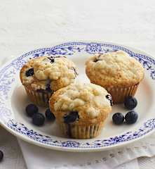 Muffin ai mirtilli con crumble