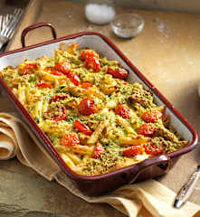 Gratinierter Nudelauflauf mit Gemüse