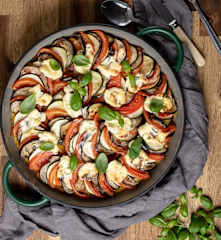 Polenta with mediterranean vegetables
