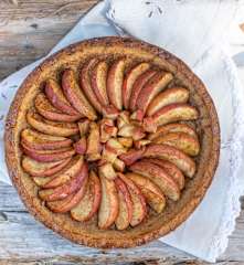 Tarte vegana de maçã "zero waste"