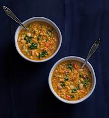 Spiced lentil vegetable soup