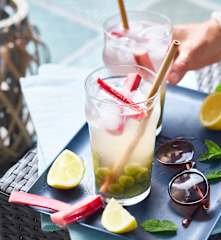 Bobas verts de rhubarbe