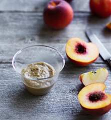 Peach, apple and lamb purée (around 6 months)