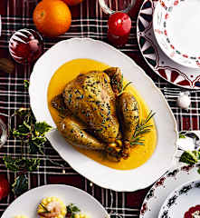 Cappone agli agrumi con purè di carote