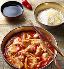 Tatlı Ekşi Soslu Tavuk ve Limonlu Basmati Pilavı