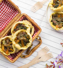 Tartellette salate di verdure