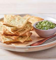 Crackers from Kale Juice Pulp