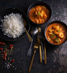 Prawn Curry with Basmati Rice