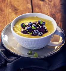 Crema al limone con mirtilli