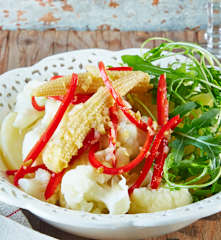Ensalada de coliflor con elotitos