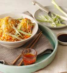 Pollo agridulce con arroz