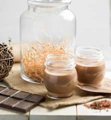 Yogur líquido de chocolate