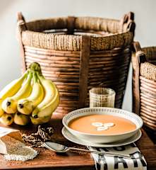 Sopa de jitomate con amaranto