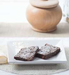 Brownies rápidos de tres chocolates