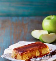 Flan de manzana